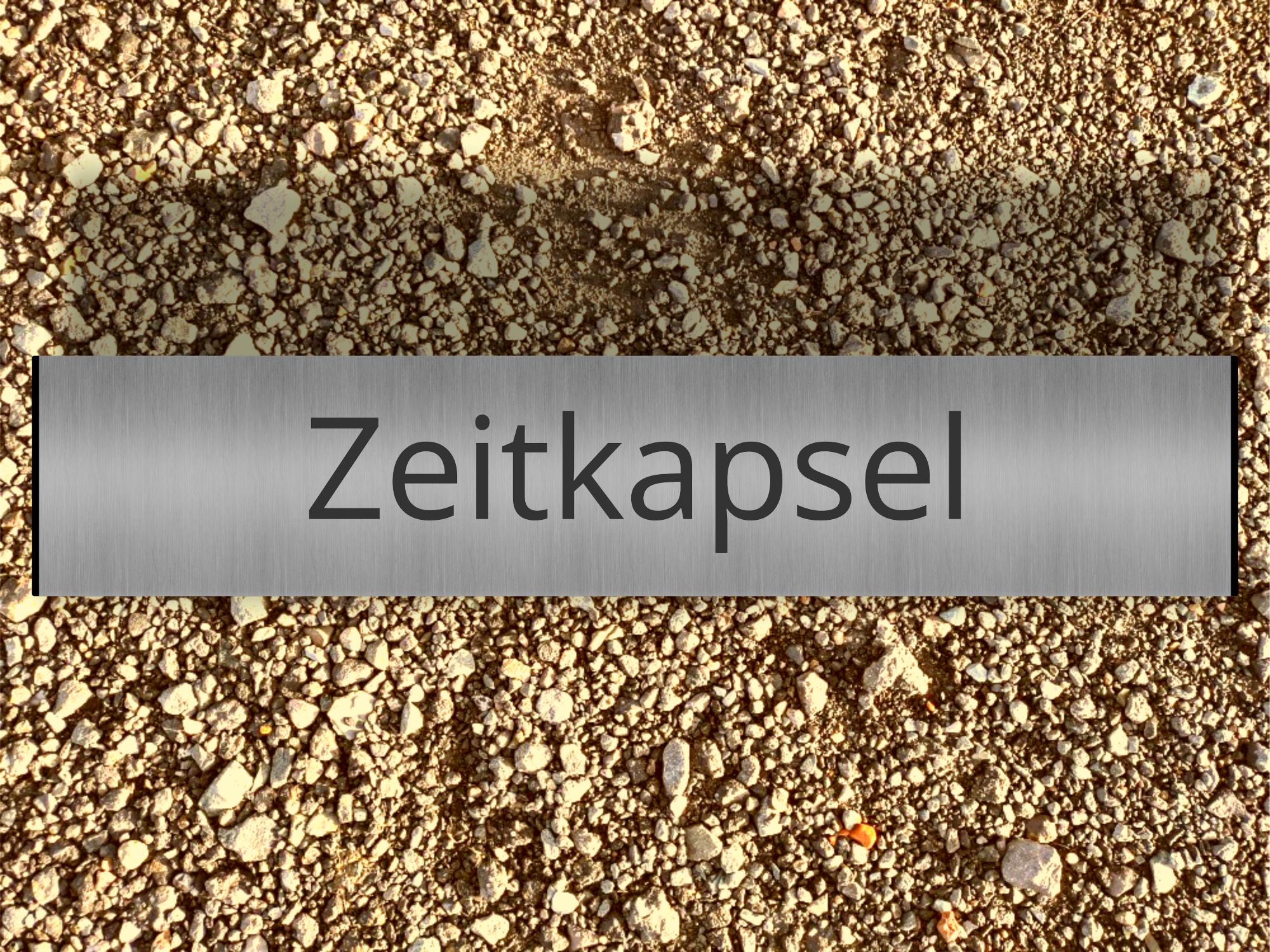Zeitkapsel mit Gravur - Edelstahl - 50 cm - Rund | für Bauprojekte