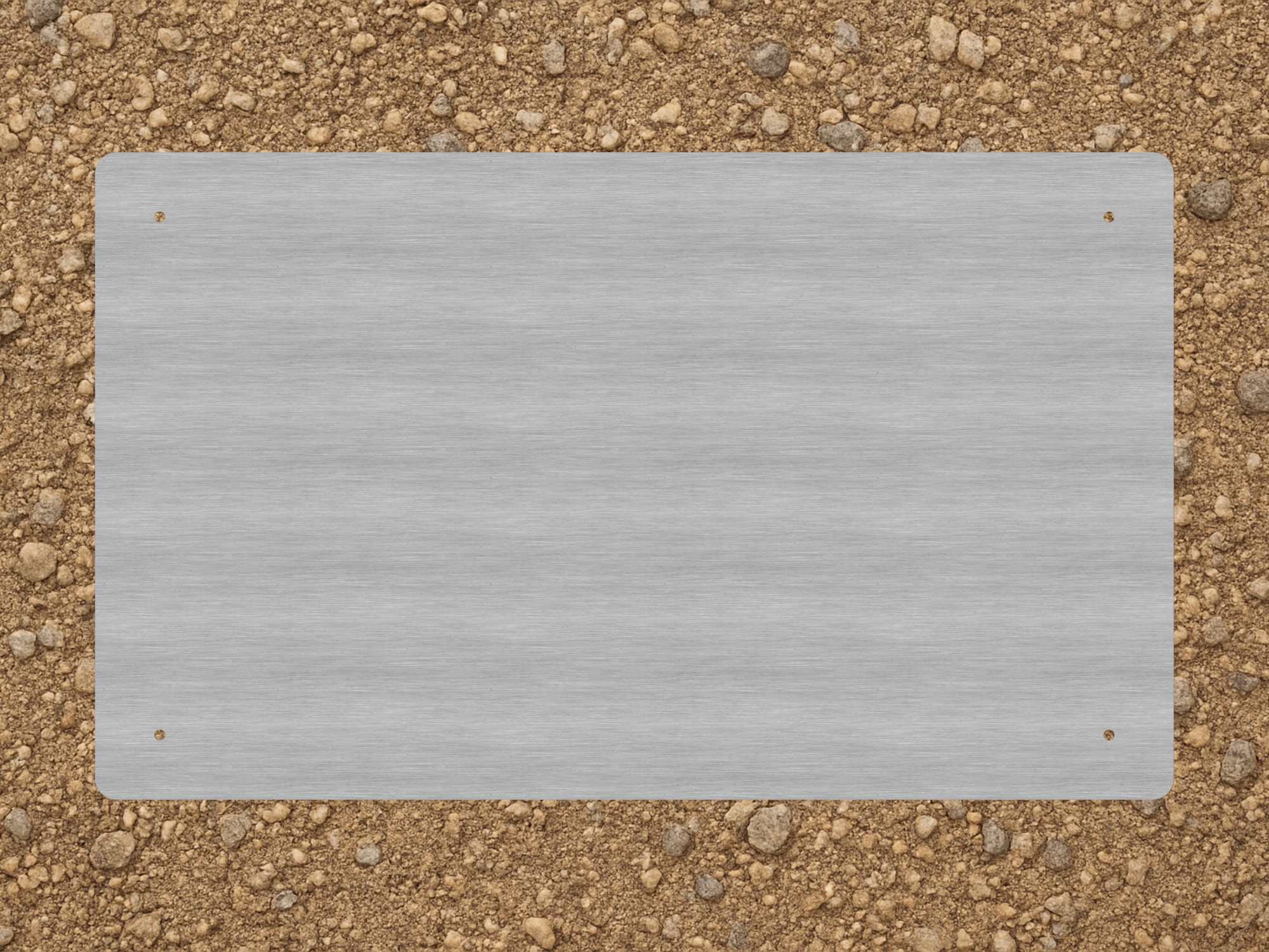 Edelstahlplatte mit Gravur 50 x 30 cm – individuelles Firmenschild oder Geschenk